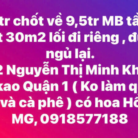 Cho Thuê Mặt Bằng Tầng Trệt – Vị Trí Đắc Địa Tại Trung Tâm Quận 1