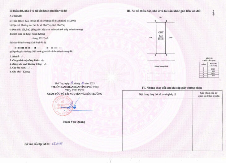 CHÍNH CHỦ CẦN BÁN NHANH SHOPHOUSE TẠI PHƯỜNG ÂU CƠ, THỊ XÃ PHÚ THỌ,