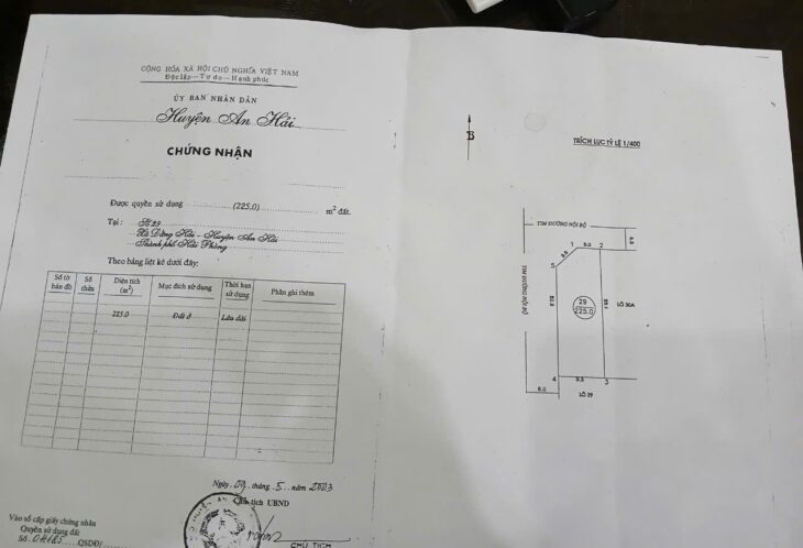 Lô góc siêu hiếm TĐC Đồng Dứa, Đằng Hải, Hải An