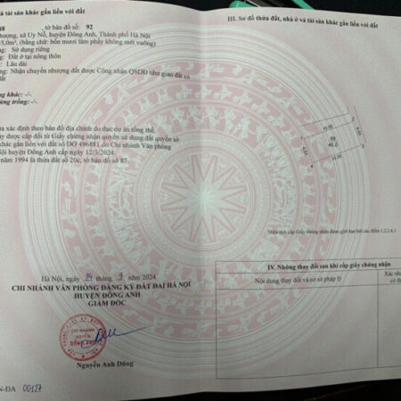 ĐẤT ĐẸP – GIÁ TỐT – Vị Trí Đắc Địa Tại Xóm Thượng, Xã Uy Nỗ, Huyện Đông Anh, Thành phố Hà Nội ĐẤT ĐẸP – GIÁ TỐT – Vị Trí Đắc Địa Tại Xóm Thượng, Xã Uy Nỗ, Huyện Đông Anh, Thành phố Hà Nội