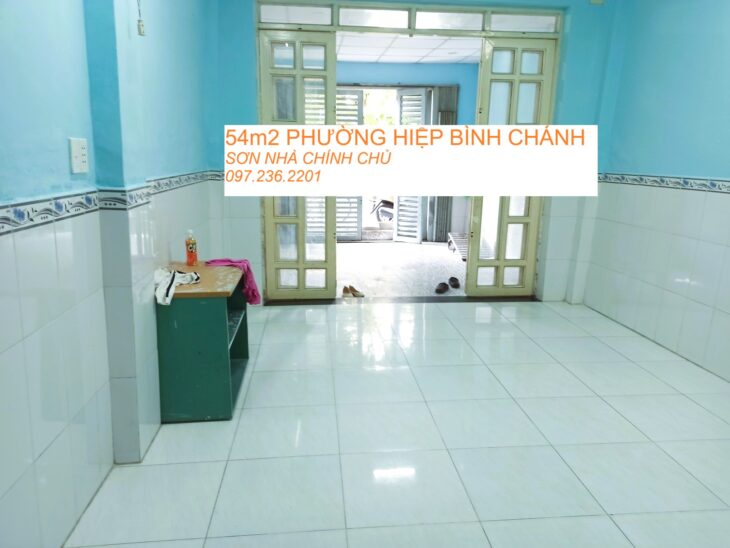 NHÀ MỚI 54M2- CHỈ 3.7T (TL) – KHÔNG QUI HOẠCH – HIỆP BÌNH CHÁNH (THỦ ĐỨC)