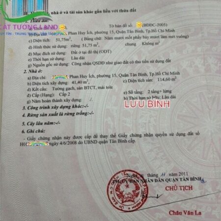 Bán nhà 3 Tầng, Hẻm 6m Phan Huy Ích, Phường 15, chỉ 5.55 tỷ