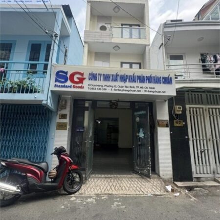 Mặt tiền Sơn Hưng – Khu Chợ Bà Hoa – Nhà 4x13m, 4 Tầng, Giá 7.95 tỷ