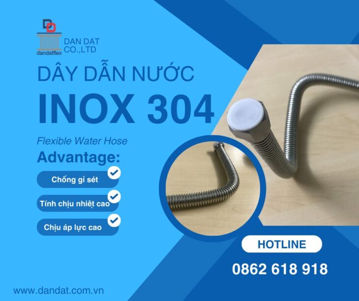 Gia Công Dây Dẫn Nước Inox 304/Dây Cấp Nước Inox Chịu Nhiệt/Ống Dẫn Nước Nóng Lạnh Inox