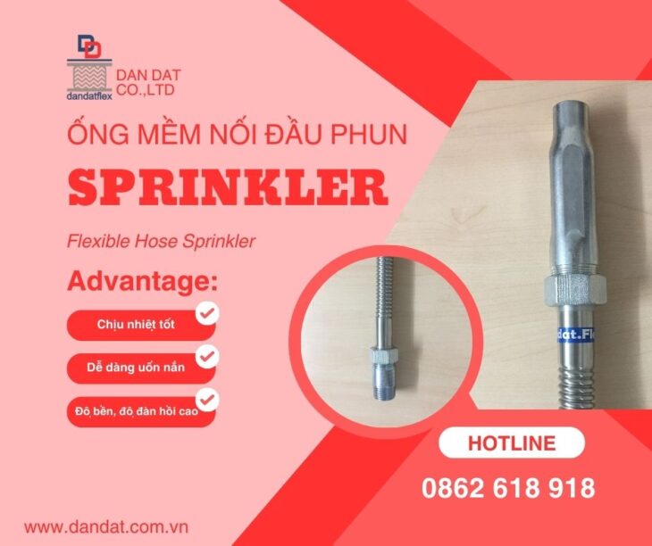 Ống mềm inox chữa cháy – Ống nối mềm cứu hỏa – Ống mềm inox nối đầu phun Sprinkler Chất Lượng Cao