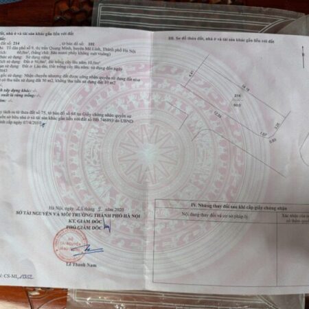 Bán lô góc TT Quang Minh 60m,giá 5x tr/m,sẵn dòng tiền,ô tô vào