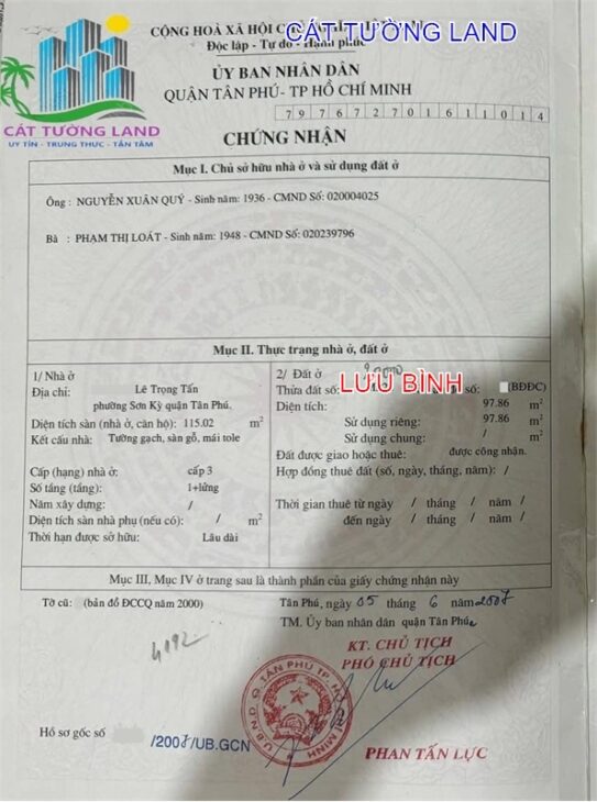 Bán nhà 4.5x23m, Hẻm 7m Lê Trọng Tấn, Tây Thạnh. Giá cực rẻ chỉ 6.8 tỷ