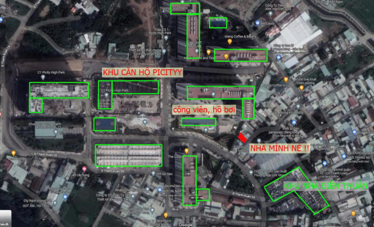 NHÀ 2 MT NGAY CỔNG KHU PICITY TX13 TIỆN KINH DOANH 6.2 tỷ