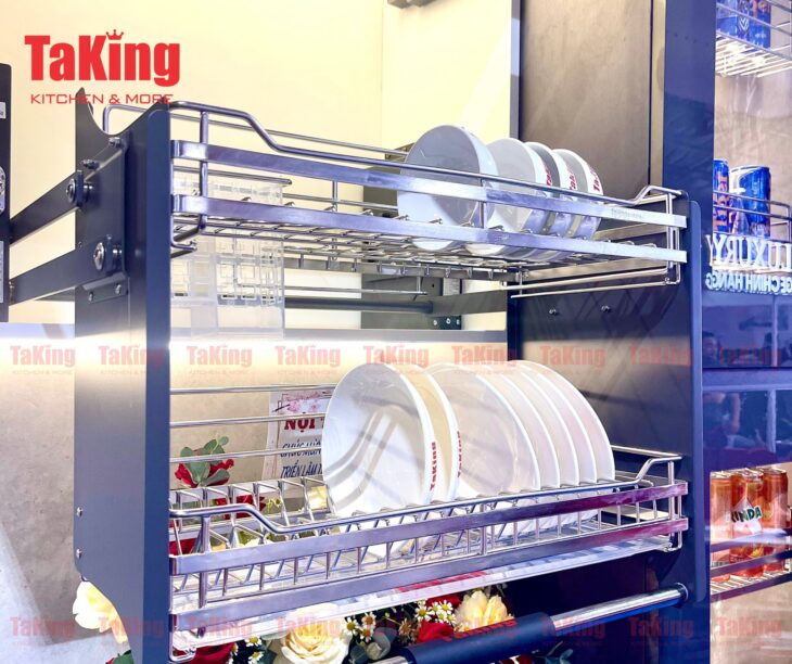 Kệ Bát Đĩa Nâng Hạ TaKing Cao Cấp, Sang Trọng, Tiện Nghi