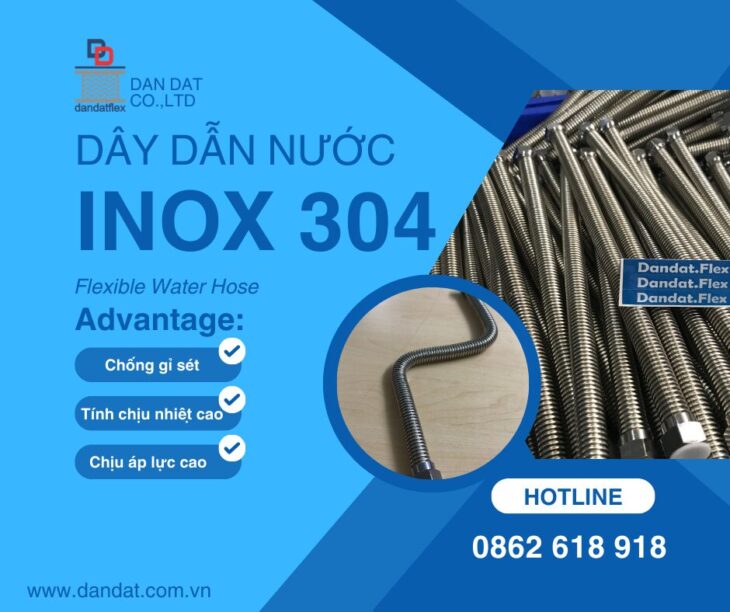 Gia Công Dây Dẫn Nước Inox 304/Dây Cấp Nước Inox Chịu Nhiệt/Ống Dẫn Nước Nóng Lạnh Inox