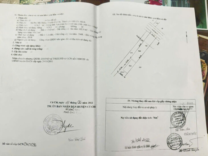 Đất đường Tỉnh Lộ 15 – 626m2 – 10×66 – 120m2 thổ cư – xã Phú Mỹ Hưng – Củ Chi