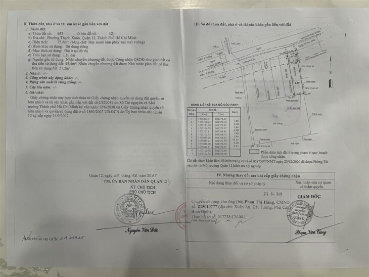 2,780 TỶ SỐC -TX51- ĐẤT SHR -NGAY CHỢ ĐƯỜNG, 75,6M2 THỔ CƯ, ĐƯỜNG 7M DÂN TRÍ CAO