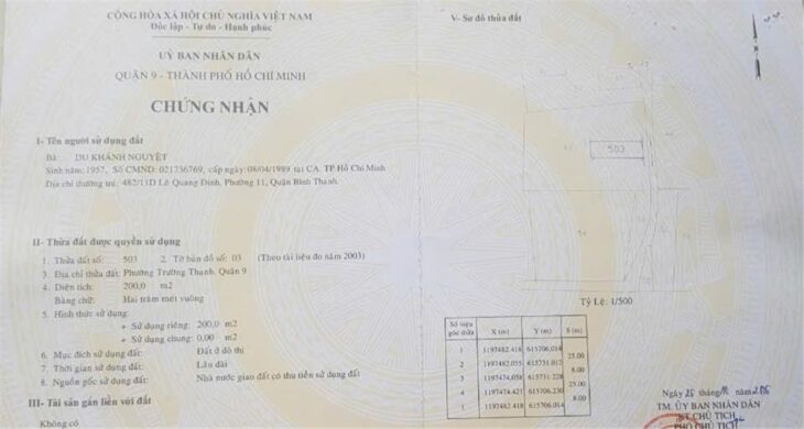 Bán Đất ngang 8 x25 = 200M full TC, HẺM nhựa XE TẢI, SHR, GIÁ tốt chỉ 48tr/m2 ngay Lã Xuân Oai khu