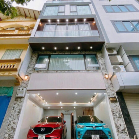 Bán tòa 8 tầng phố Trung Kính 75m2 mặt tiền 5.1m thang máy thông sàn kinh doanh cực đẹp