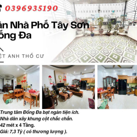 Bán nhà phố Tây Sơn_Nhà Dân Xây_Full Nội Thất_42mx4T_Giá: 7.3 Tỷ_Lh: 0396935190.
