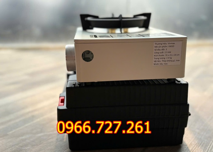 Bếp gas dã ngoại 3 đầu đốt Vinmax VM3D