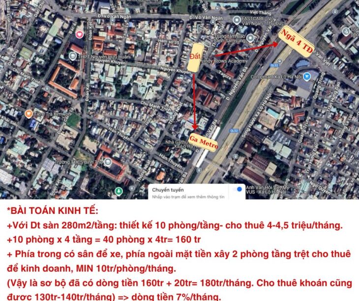 Dòng Tiền 7%/th, DT 389m2, đ.Thống nhất,Trường Thọ, Thủ Đức: Ngang 14m, 5 Tầng, 19 Tỷ