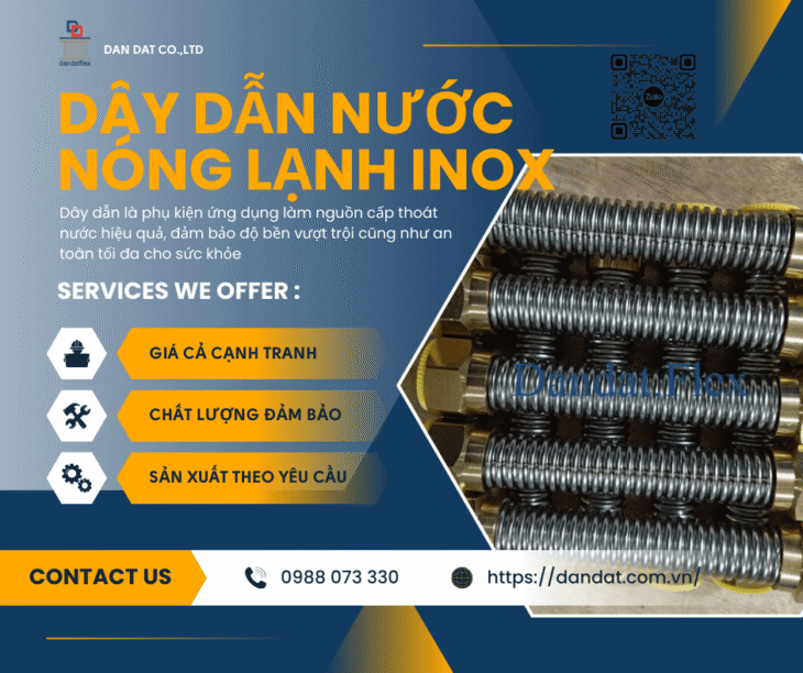 Dây Cấp Nước Nóng Lạnh Cho Bình Nước Nóng – Dây dẫn nước inox nóng lạnh, Dây cấp nước bình nóng lạnh