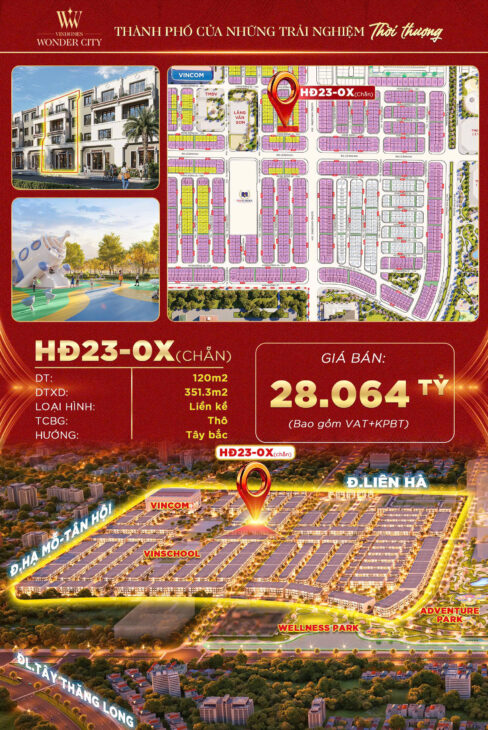 Hừng Đông 34 độc quyền dự án vinhomes Đan Phượng
