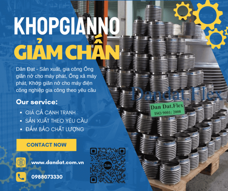 Khớp Giãn Nở Nhiệt Bằng Vải – Khớp giãn nở inox, Khớp giãn nở inox nối bích