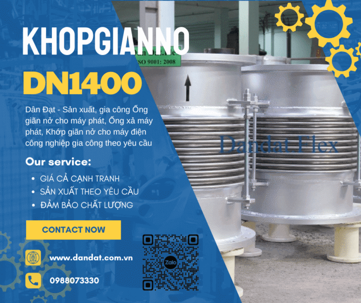 Khớp Giãn Nở Nhiệt Bằng Vải – Khớp giãn nở inox, Khớp giãn nở inox nối bích