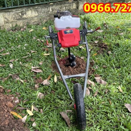 Máy khoan đất đẩy tay có bánh xe – Khoan lỗ trồng cây nhanh, nhẹ sức Máy khoan đất đẩy tay có bánh xe – Khoan lỗ trồng cây nhanh, nhẹ sức