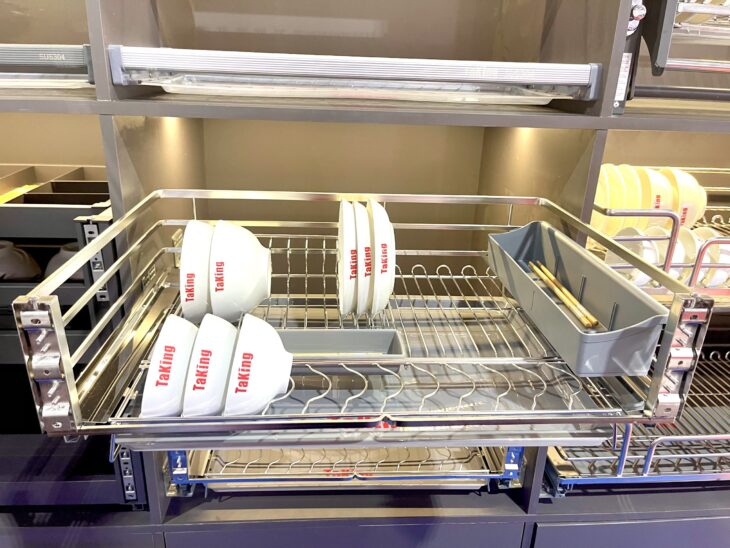 Kệ Bát Đĩa Nan Dẹt SUS 304 Cao Cấp Cánh Kéo, Bề Mặt Điện Hòa TaKing