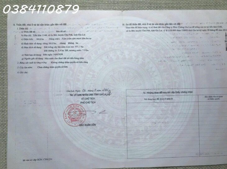 LÔ CAO SU KÈM TRANG TRẠI NHÀ XƯỞNG 741HA GIA LAI BÁN 190 TỶ