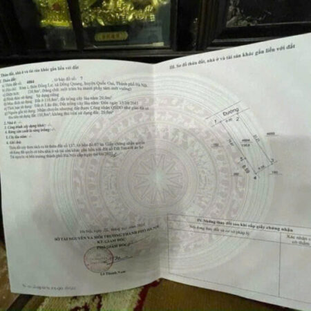 BÁN ĐẤT THỔ CƯ 130M2,ĐỒNG QUANG, QUỐC OAI – HÀ NỘI – SỔ ĐỎ CHÍNH CHỦ BÁN ĐẤT THỔ CƯ 130M2,ĐỒNG QUANG, QUỐC OAI – HÀ NỘI – SỔ ĐỎ CHÍNH CHỦ