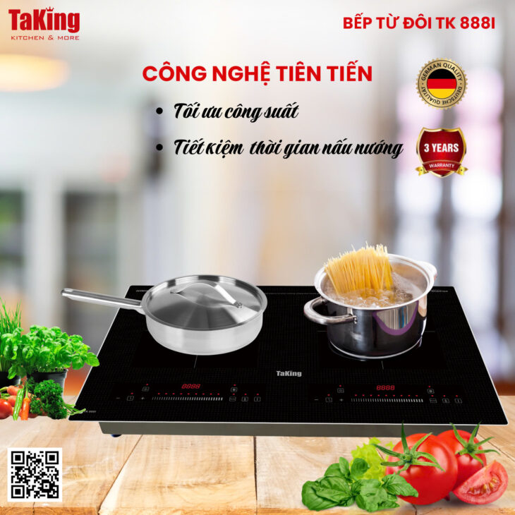 Bếp Từ Đôi TK 888I TaKing Hiện Đại, Sang Trọng, Tiết Kiệm Điện Năng