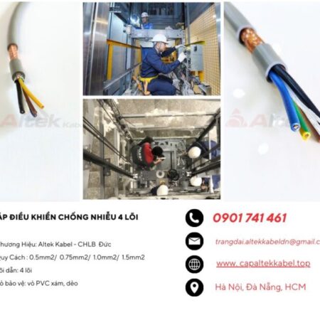 Cáp tín hiệu chống nhiễu 4 lõi trong thang máy và tự động hóa Cáp tín hiệu chống nhiễu 4 lõi trong thang máy và tự động hóa