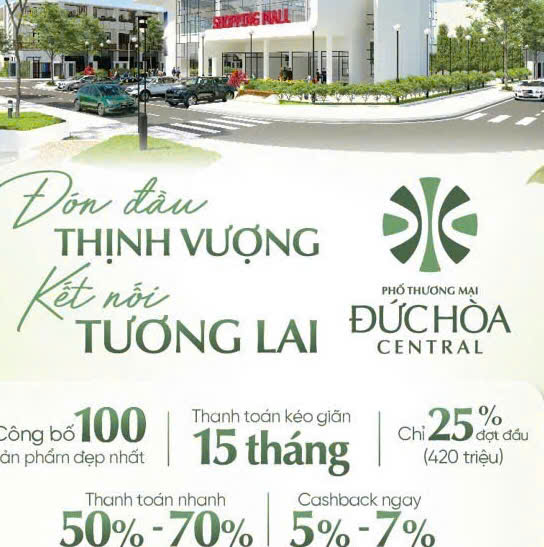 Dự án đất nền nhà ở thương mại Đức Hòa Central.