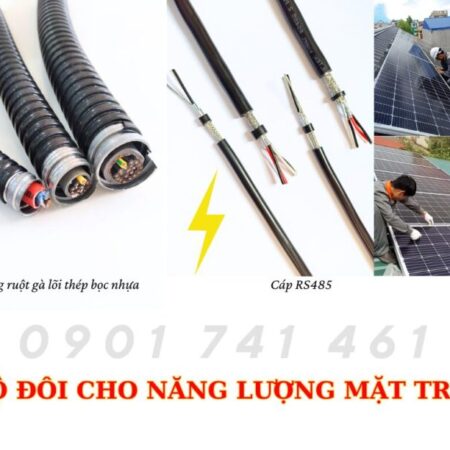 Bộ Đôi Cáp RS485 và Ống Ruột Gà Lõi Thép Bọc Nhựa Dùng Cho Năng Lượng Mặt Trời Bộ Đôi Cáp RS485 và Ống Ruột Gà Lõi Thép Bọc Nhựa Dùng Cho Năng Lượng Mặt Trời