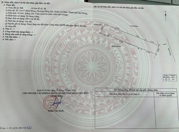 Gia đình cần bán đất tặng nhà 3 tầng ở phố 274 Lạch Tray., Hải Phòng