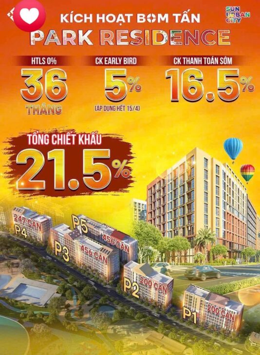 GIẢI THÍCH CHÍNH SÁCH BÁN HÀNG SUN URBAN CITY Liên hệ Duy Hùng: 0367.240.728 1/ Park Recidence: +