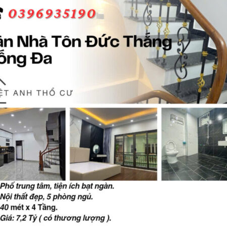 Bán nhà Phố Tôn Đức Thắng, Nội Thất Đẹp, 5 Phòng Ngủ, 40mx4T, Giá: 7.2 Tỷ, Lh: 0396935190.