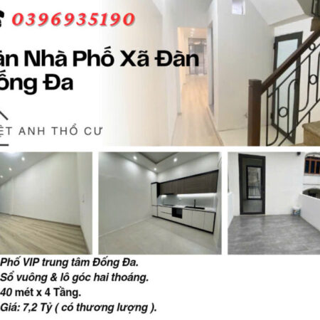 Bán nhà Xã Đàn_Lô Góc Hai Thoáng_Sổ Vuông Đẹp_40mx4T_Giá: 7.2 Tỷ_Lh: 0396935190. Bán nhà Xã Đàn_Lô Góc Hai Thoáng_Sổ Vuông Đẹp_40mx4T_Giá: 7.2 Tỷ_Lh: 0396935190.