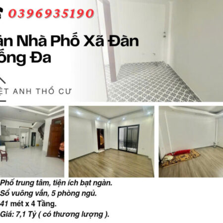 Bán nhà Xã Đàn_Sổ Vuông Đẹp_5 Phòng Ngủ_41mx4T_Giá: 7.1 Tỷ_Lh: 0396935190.