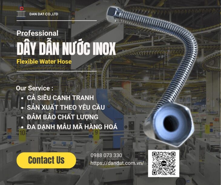 Dây Dẫn Nước Mềm Inox – Dây dẫn nước inox, Dây cấp nước bình nóng lạnh