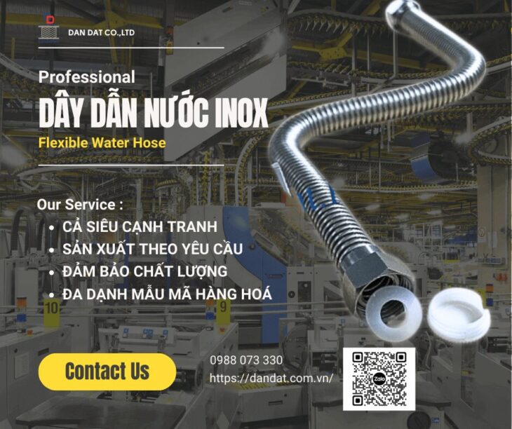Dây Dẫn Nước Mềm Inox – Dây dẫn nước inox, Dây cấp nước bình nóng lạnh