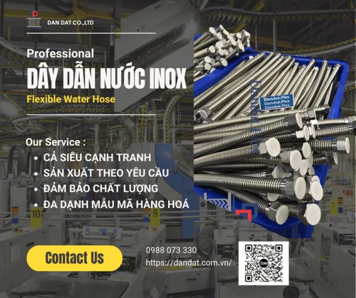 Dây Dẫn Nước Mềm Inox – Dây dẫn nước inox, Dây cấp nước bình nóng lạnh