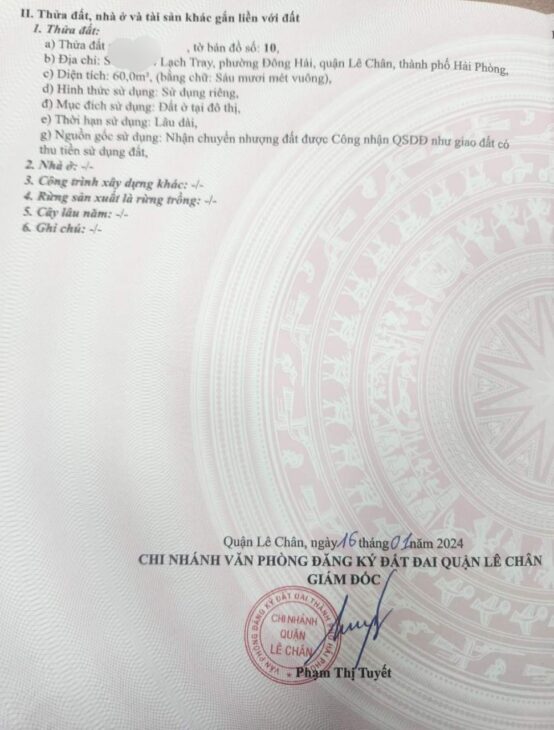 Nhà ngõ 274 Lạch Tray – Đồng Tâm, 60m 4 tầng, ngõ ô.tô Giá 4.8 tỉ