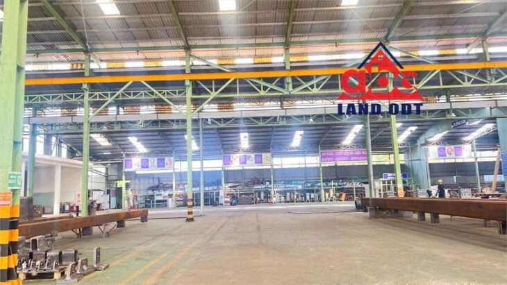 XT035 Sẵn xưởng trống kết cấu khung thép, có sẵn cầu trục hoạt động nhiều ngành nghề