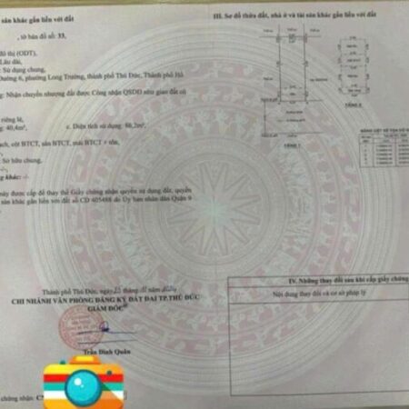 BÁN_NHÀ 86m 1T1L 2PN 2WC – Hẻm nhựa 7M, SHR, cách chợ LONG TRƯỜNG (Tp.TĐ) 500m – Chỉ 3ty690