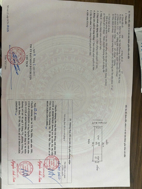 CC e cần bán lô đất 115m tại cao sơn tiên phương chương mỹ