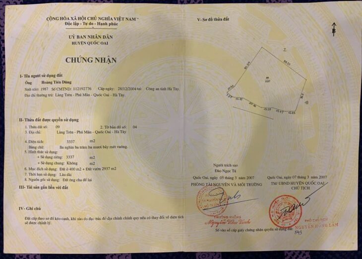 Đất Phân Lô Phú Mãn, Quốc Oai, Hà Nội 70x50m