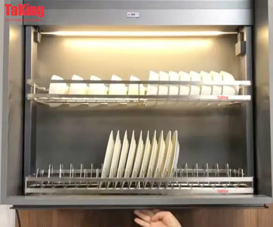 Kệ bát đĩa nâng hạ điện ENH800TK TaKing, thông minh, hiện đại, sang trọng