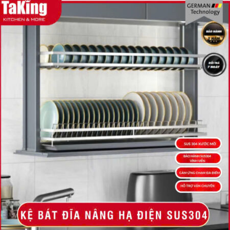 Kệ bát đĩa nâng hạ điện ENH800TK TaKing, thông minh, hiện đại, sang trọng