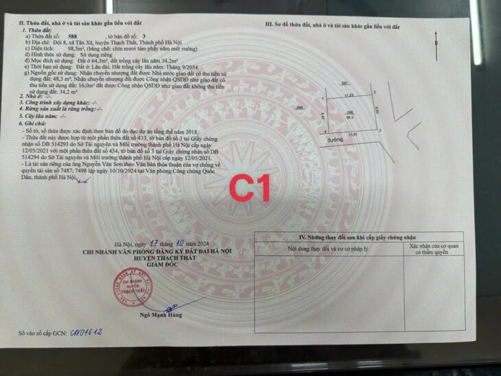 Cần tìm Đại gia cho em Hậu lô góc Trại Hồ ôtô thông MT lý tưởng KD 130m nhỉnh 5 tỷ