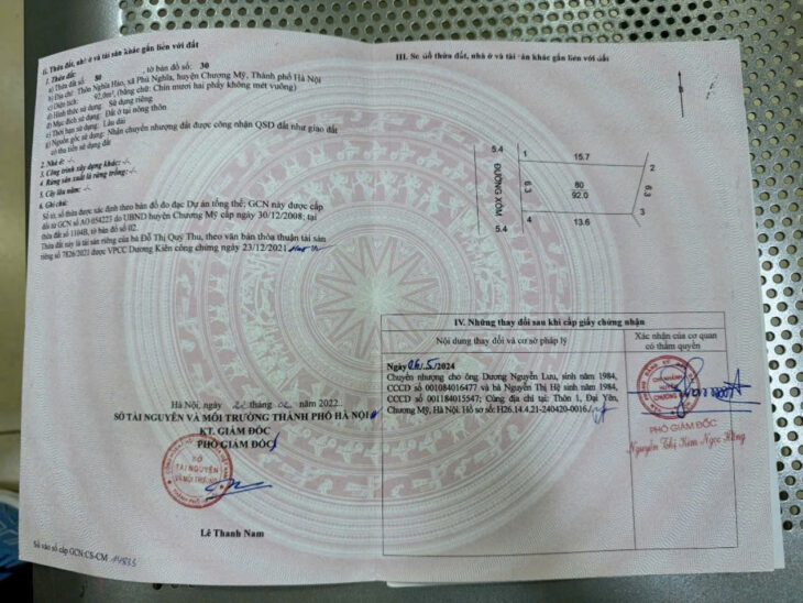 CC cần bán 92m tại thôn nghĩa hảo phú nghĩa chương mỹ hà nội